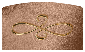 DACRO-601-BZ-SH-BZ Bronze Scroll Shimmer Bronze